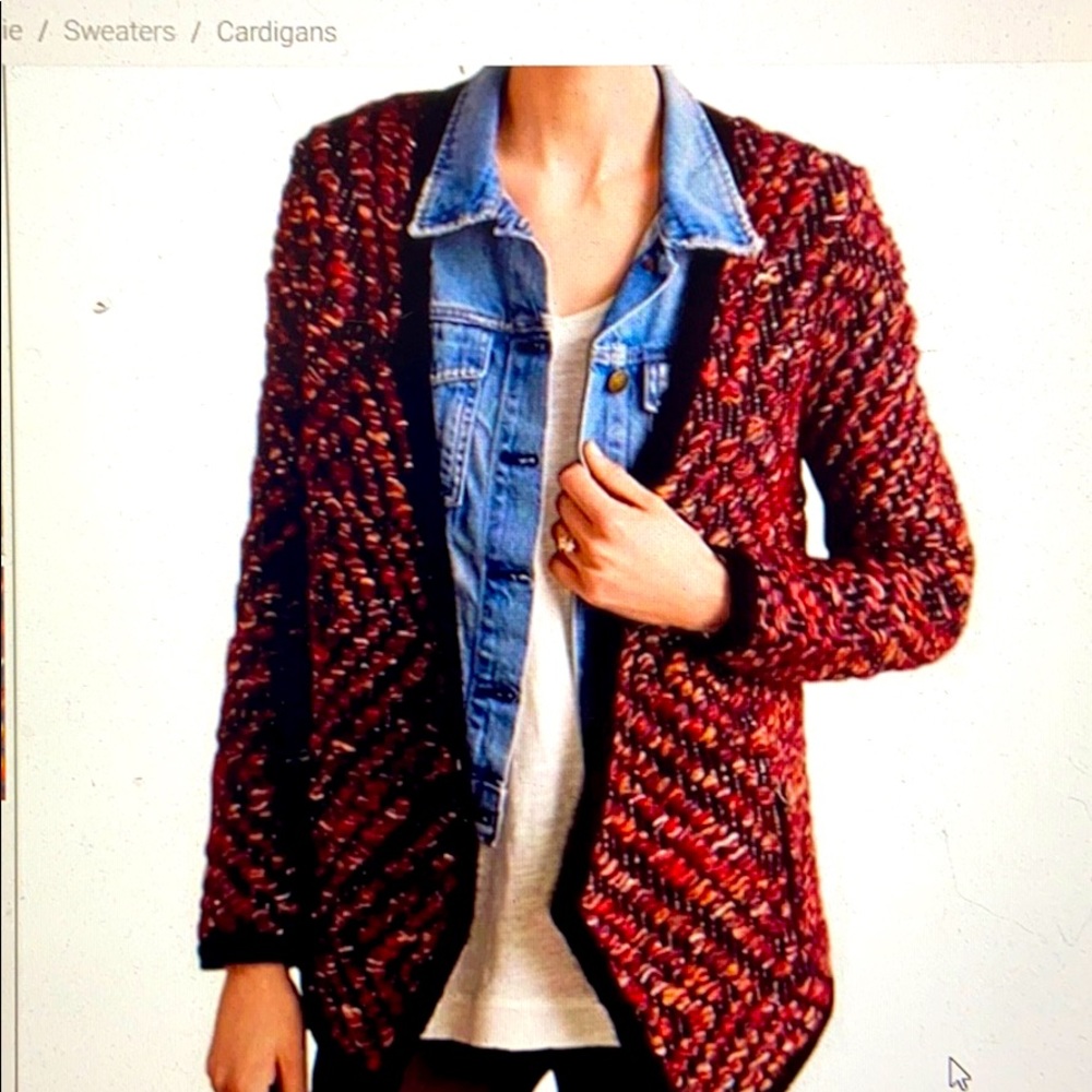 Anthropologie Moth jacquard sweater